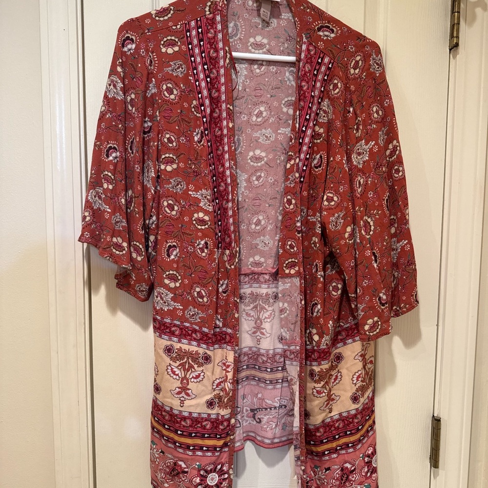 Knox Rose Floral Pink Cardigan